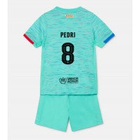 Camisa de time de futebol Barcelona Pedri Gonzalez #8 Replicas 3º Equipamento Infantil 2023-24 Manga Curta (+ Calças curtas)
